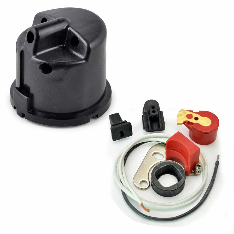 Heritage Service Distributor Cap and Rotor Arm Set for Lucas 25D four cylinder